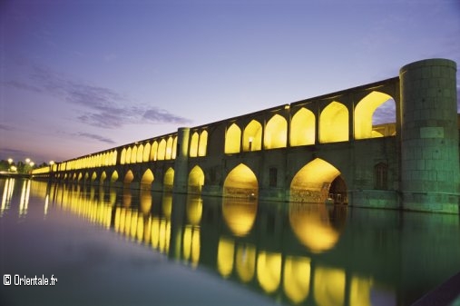 Arched Waterfront at Twilight, Ispahan Arched Waterfront at Twilight, Ispahan