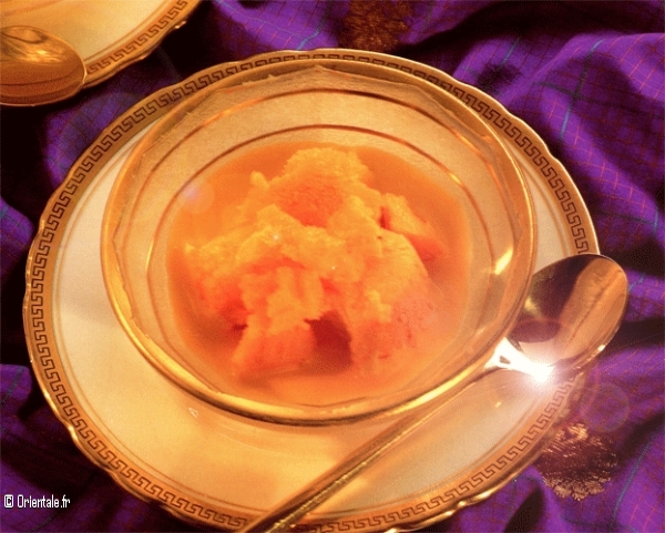 Glace à la Mangue et coulis Glace à la Mangue et coulis