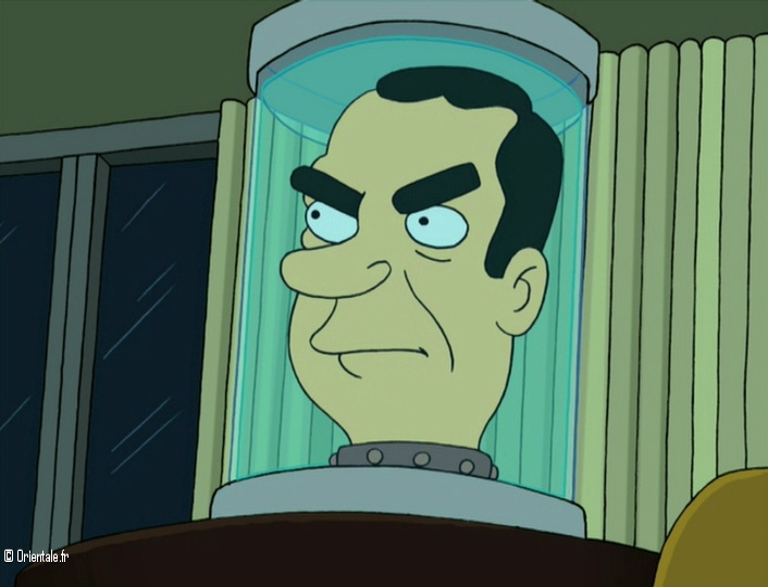 Futurama, tte d'un prsident amricain dans un bocal !