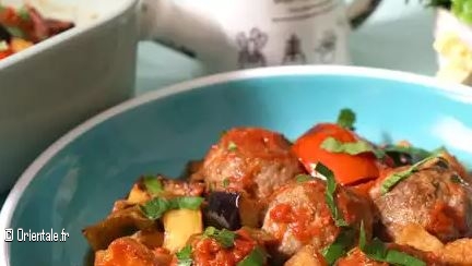 Plat d'aubergines et viande Plat d'aubergines et viande