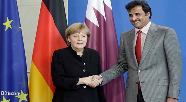 Merkel salue le cheikh Al Thani Merkel salue le cheikh Al Thani