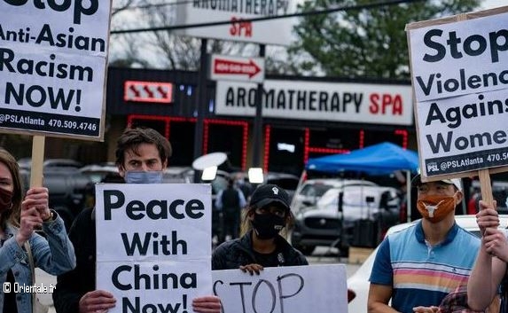 Manifestation contre les violences envers les Asiatiques (aux USA) Manifestation contre les violences envers les Asiatiques (aux USA)