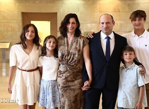 Naftali Bennet et sa famille en 2021 Naftali Bennet et sa famille en 2021