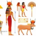 Au premier plan, la D�esse Hathor