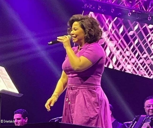 Sherine Abdel Wahab lors de son concert à Dubaï Sherine Abdel Wahab lors de son concert à Dubaï
