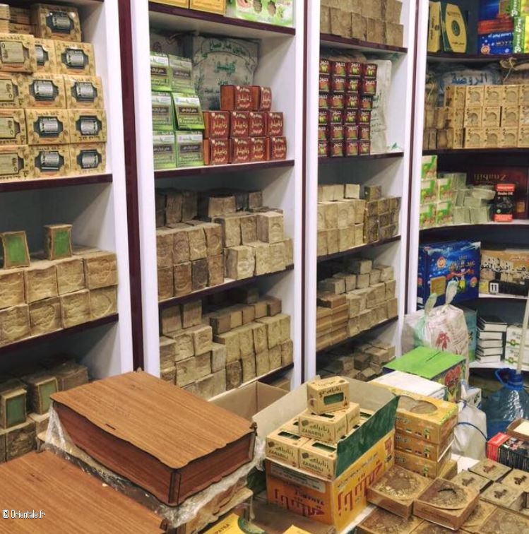 Boutique irakienne vendant des savons d'Alep
